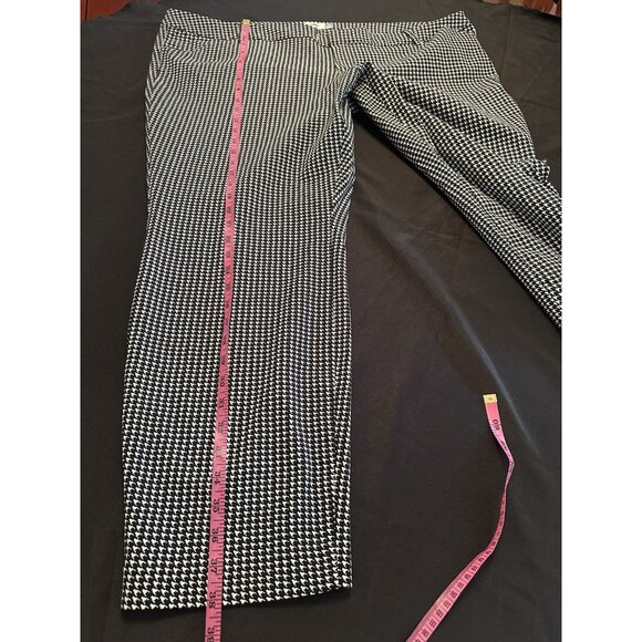 Old Navy Skinny Ankle Womens Pants Black White High Rise Houndstooth Plus Sz 24 - Picture 6 of 7